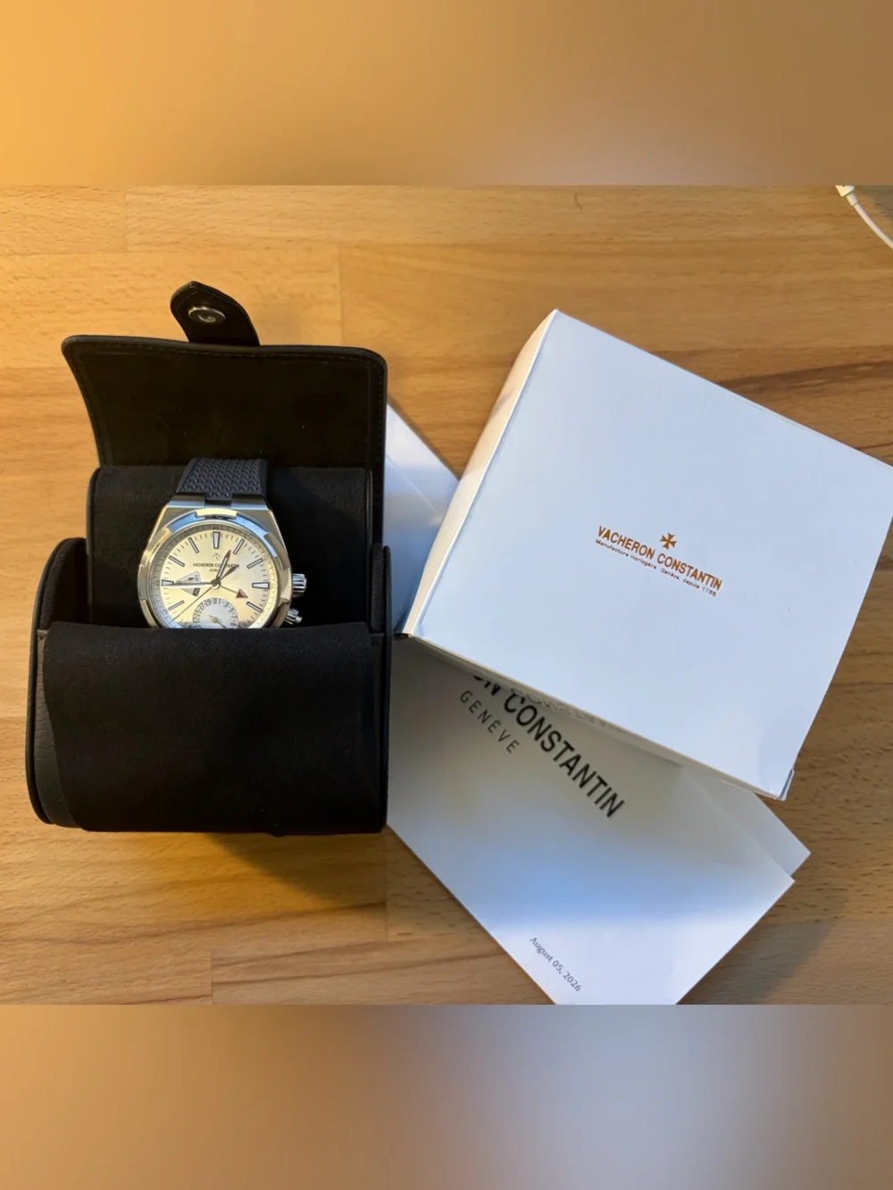 Vacheron Constantin Black Leather Watch Roll Case ( Case Only)